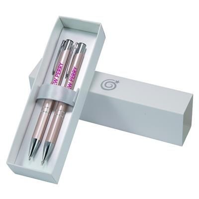 Branded Promotional CROSBY SHINY MATTE GIFT SET Pen Set From Concept Incentives.