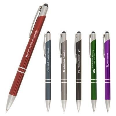 Branded Promotional CROSBY SHINY STYLUS PEN with Inkjet Print Pen From Concept Incentives.