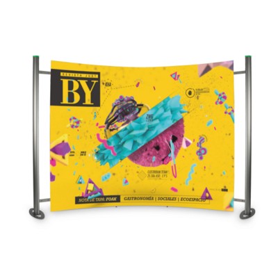 Branded Promotional 1000MM CURVE PANEL KIT B Banner From Concept Incentives.