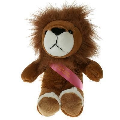 Branded Promotional 30CM LENNY LION with Sash Soft Toy From Concept Incentives.