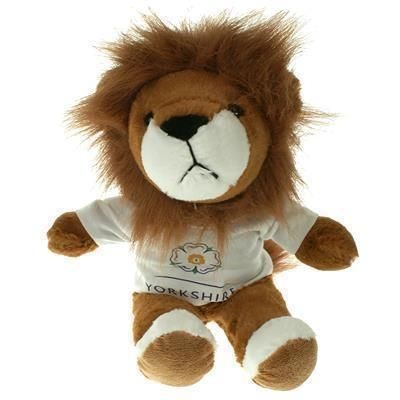 Branded Promotional 30CM LENNY LION with Tee Shirt Soft Toy From Concept Incentives.