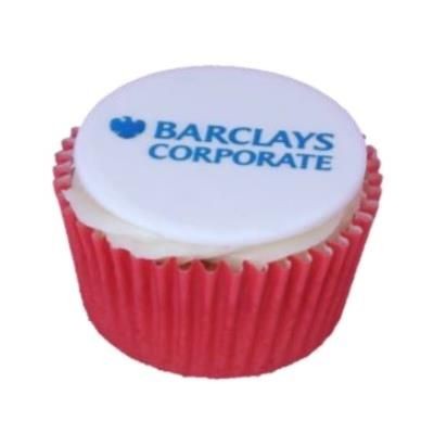 Branded Promotional FRESHLY MADE LOGO CUPCAKE Cake From Concept Incentives.
