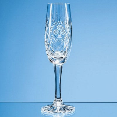 Branded Promotional GLENCOE LEAD CRYSTAL PANEL CHAMPAGNE FLUTE Champagne Flute From Concept Incentives.
