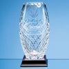 Branded Promotional 25CM LEAD CRYSTAL PANELLED OVAL VASE Award From Concept Incentives.