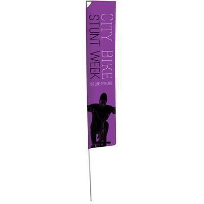 Branded Promotional LIGHT EDGE FLAG with Single Sided Graphic - No Base Flag From Concept Incentives.