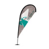 Branded Promotional LIGHT TEAR DROP FLAG with Single Sided Graphic - Car Foot Flag From Concept Incentives.