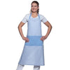 Branded Promotional KARLOWSKY SYLT LONG STRIPE BIB APRON in Light Blue & White Apron From Concept Incentives.