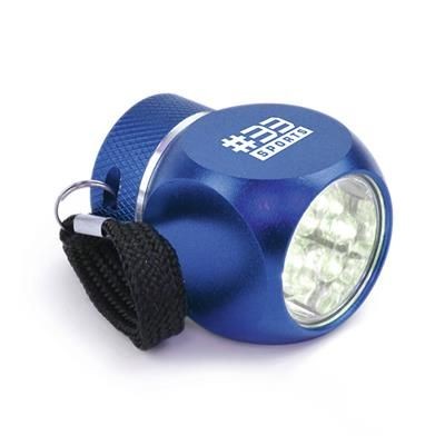 Branded Promotional CUBE METAL TORCH in Blue Torch From Concept Incentives.