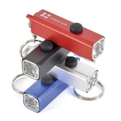 Branded Promotional CUBOID TORCH KEYRING Torch From Concept Incentives.