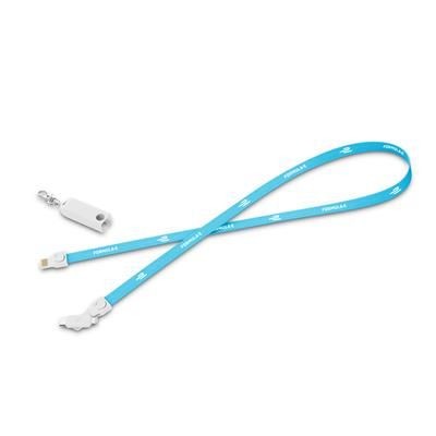 Branded Promotional LANYARD TRIO CHARGER CABLE in Nylon Braiding Cable From Concept Incentives.