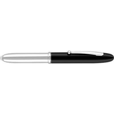 Branded Promotional LUMI METAL BALL PEN & LED LIGHT in Silver & Black Torch From Concept Incentives.