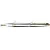 Branded Promotional LUCERNE ROLLERBALL PEN in Silver Chrome with Gold Gilt Trim Pen From Concept Incentives.