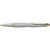 Branded Promotional LUCERNE ROLLERBALL PEN in Silver Chrome with Gold Gilt Trim Pen From Concept Incentives.