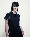 Branded Promotional FINDEN & HALES LADIES PERFORMANCE PIPED POLO SHIRT Polo Shirt From Concept Incentives.