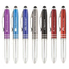 Branded Promotional BRANDO SHINY STYLUS PEN with LED Light & Soft Stylus with Inkjet Print Pen From Concept Incentives.