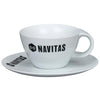 Branded Promotional LYNMOUTH CAPPUCCINO MUG & SAUCER in White Coffee Cup &amp; Saucer Set From Concept Incentives.