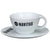 Branded Promotional LYNMOUTH CAPPUCCINO MUG & SAUCER in White Coffee Cup &amp; Saucer Set From Concept Incentives.