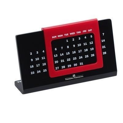 Branded Promotional ACRYLIC PERPETUAL CALENDAR with Slide Date Window Calendar From Concept Incentives.