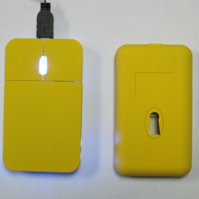 FLAT USB OPTICAL COMPUTER MOUSE in Black