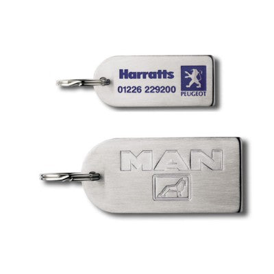 Branded Promotional ARCH SHAPE SILVER STAINLESS STEEL METAL KEYRING in Silver Keyring From Concept Incentives.