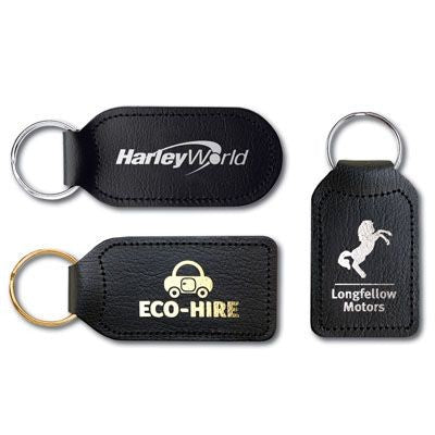 Branded Promotional ECONOMY BONDED LEATHER KEYRING Keyring From Concept Incentives.