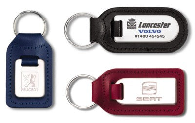 Branded Promotional PREMIUM LEATHER MEDALLION KEYRING Keyring From Concept Incentives.