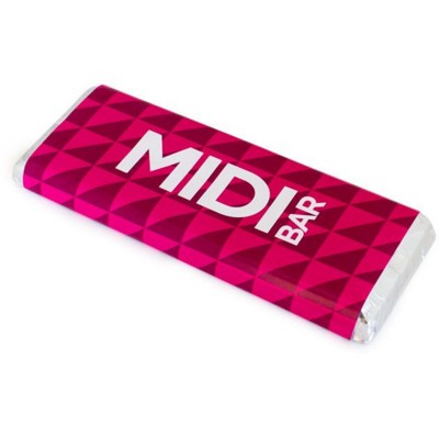 Branded Promotional MIDI FOILED CHOCOLATE BAR Chocolate From Concept Incentives.