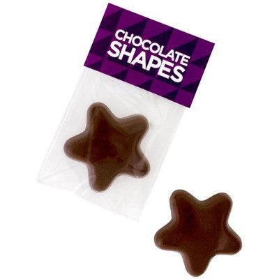 Branded Promotional CHOCOLATE STAR with Printed Header Card Chocolate From Concept Incentives.