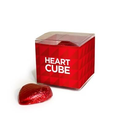 Branded Promotional HEART CUBE Chocolate From Concept Incentives.