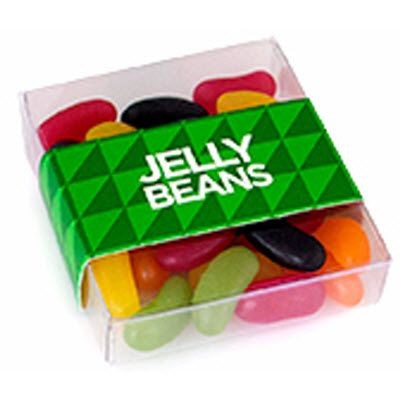 Branded Promotional JELLY BEANS in Acetate Box with Printed Wrap Sweets From Concept Incentives.