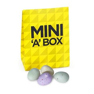 Branded Promotional MINI BOX CHOCOLATE SPECKLED MINI EGGS Chocolate From Concept Incentives.
