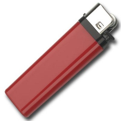 Branded Promotional M3L DISPOSABLE FLINT LIGHTER in Red Lighter From Concept Incentives.