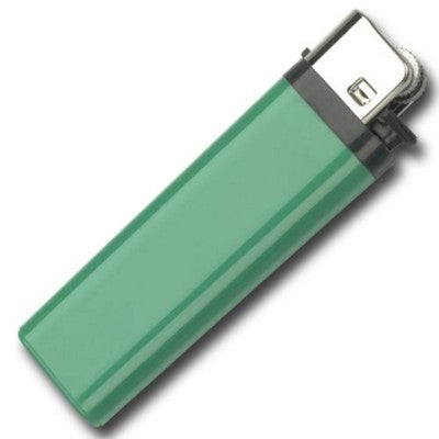Branded Promotional M3L DISPOSABLE FLINT LIGHTER in Green Lighter From Concept Incentives.