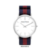 Branded Promotional STAINLESS STEEL METAL GENTS WATCH with Fabric Strap Watch From Concept Incentives.