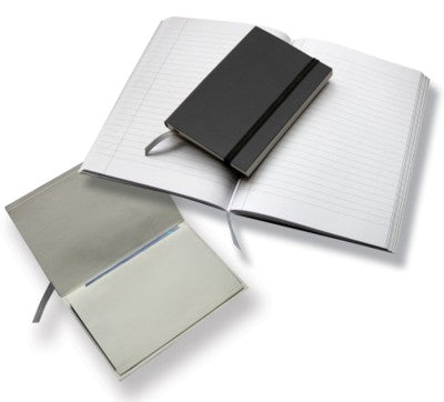 Branded Promotional MALVERN GENUINE LEATHER A5 J Journal Note Book From Concept Incentives.