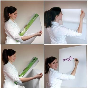 Branded Promotional MAGIC WHITEBOARD REUSABLE FLIP CHART Wipe Clean Whiteboard Wall Pad From Concept Incentives.