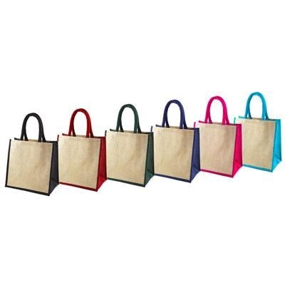 Branded Promotional MAMBA CT JUTE SHOPPER TOTE BAG Bag From Concept Incentives.