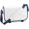 Branded Promotional MARBURY 600D POLYESTER MESSENGER BAG in White Bag From Concept Incentives.