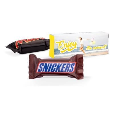 Branded Promotional MINI MARS OR SNICKERS BAR Chocolate From Concept Incentives.