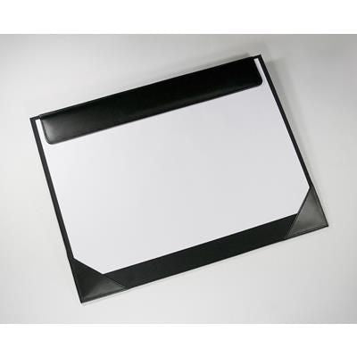 Branded Promotional MALVERN GENUINE LEATHER DESK BLOTTER in Black Desk Blotter From Concept Incentives.