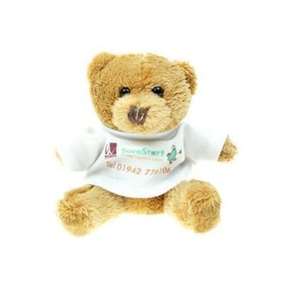 Branded Promotional 10CM MINI BEAR with Tee Shirt Soft Toy From Concept Incentives.