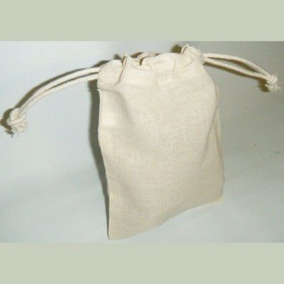 Branded Promotional NATURAL COTTON MEDIUM DRAWSTRING POUCH in Natural Bag From Concept Incentives.