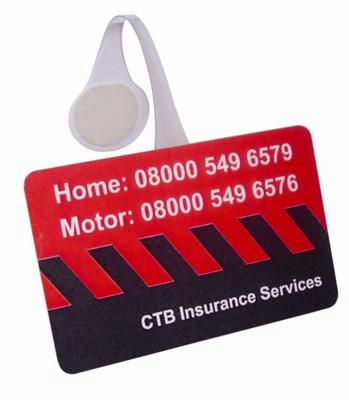 Branded Promotional CREDIT CARD SHAPE MESSAGE DISPLAY SHELF WOBBLER with Full Colour Print Shelf Wobbler From Concept Incentives.