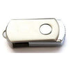 Branded Promotional METAL SWIVEL STYLE USB FLASH DRIVE MEMORY STICK in Silver Memory Stick USB From Concept Incentives.