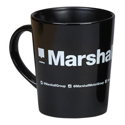 Branded Promotional METRO CERAMIC POTTERY MUG in Black Mug From Concept Incentives.