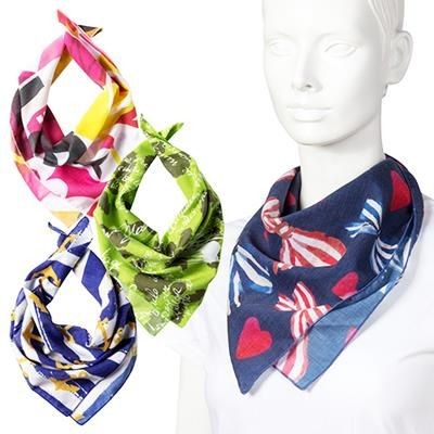 Branded Promotional BESPOKE PRINTED COTTON SQUARE BANDANA Bandana From Concept Incentives.