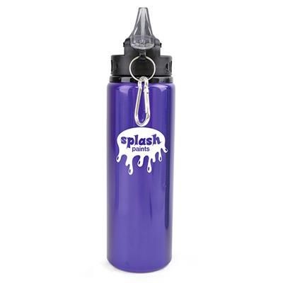 Branded Promotional CHERUB METAL WATER BOTTLE in Purple Sports Drink Bottle From Concept Incentives.
