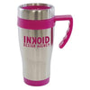 Branded Promotional OREGON TRAVEL MUG in Pink Travel Mug from Concept Incentives