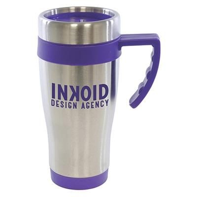 Branded Promotional OREGON TRAVEL MUG in Purple Travel Mug from Concept Incentives