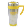 Branded Promotional OREGON TRAVEL MUG in Yellow Travel Mug from Concept Incentives